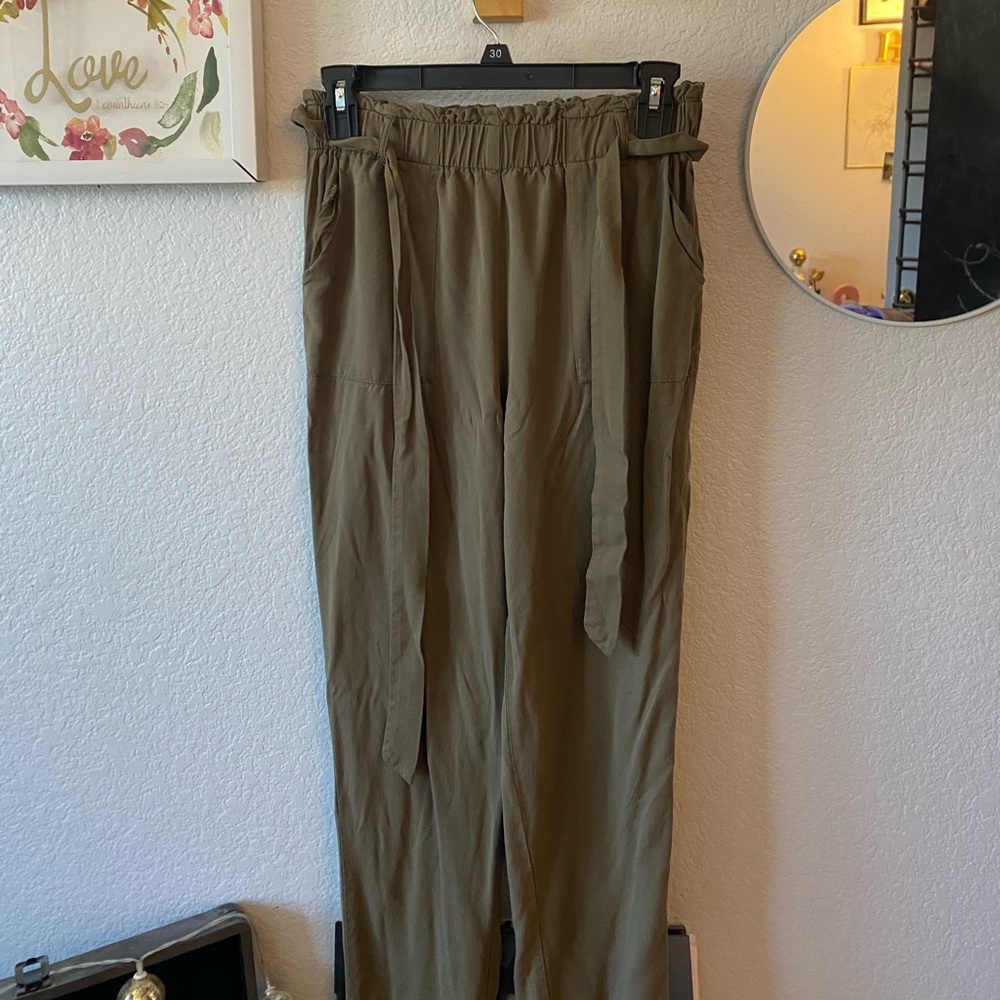 Flowy Army Green Pants